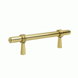 DELTANA 4 3/4 Inch Deltana Solid Brass Adjustable Pull (Polished Brass Finish)