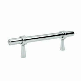 DELTANA 4 3/4 Inch Deltana Solid Brass Adjustable Pull (Polished Chrome Finish)