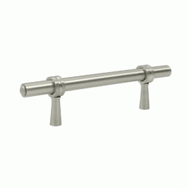 DELTANA 4 3/4 Inch Deltana Solid Brass Adjustable Pull (Brushed Nickel Finish)