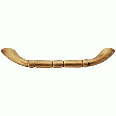 COPPER MOUNTAIN HARDWARE 4 3/4 Inch Overall (4 Inch c-c) Solid Brass Traditional Pull (Antique Brass Finish)