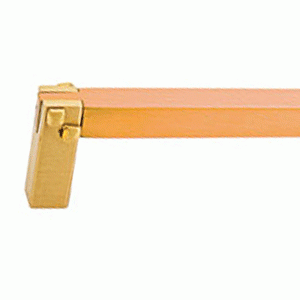 EMTEK 4 3/8 Inch (4 Inch c-c) Solid Brass Mortise & Tenon Pull (Satin Brass Finish)