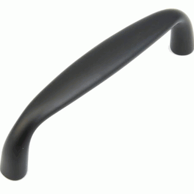 SCHAUB 4 3/8 Inch (4 Inch c-c) Traditional Designs Cabinet Pull (Matte Black Finish)