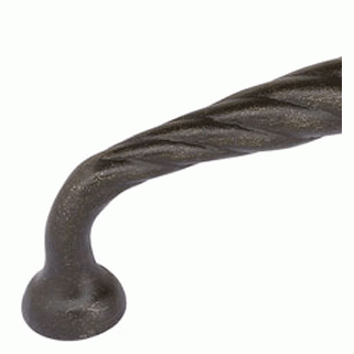 EMTEK 4 5/8 Inch (4 Inch c-c) Tuscany Bronze Twist Drop Pull (Medium Bronze Finish)