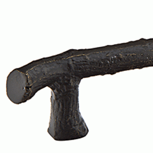 EMTEK 4 7/8 Inch (4 Inch c-c) Sandcast Bronze Twig Pull (Medium Bronze Finish)