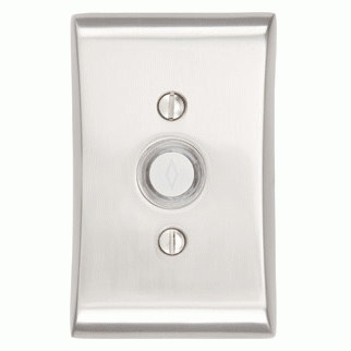 EMTEK 4 Inch Solid Brass Doorbell Button with Neos Rosette