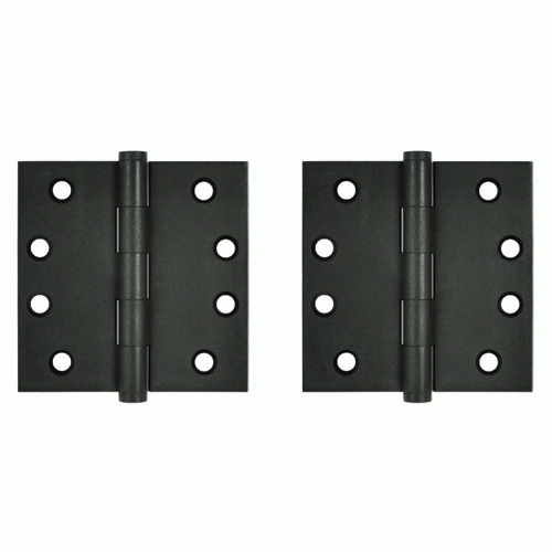 DELTANA 4 X 4 Inch Solid Brass Hinge Interchangeable Finials (Square Corner, Bronze Dark Finish)