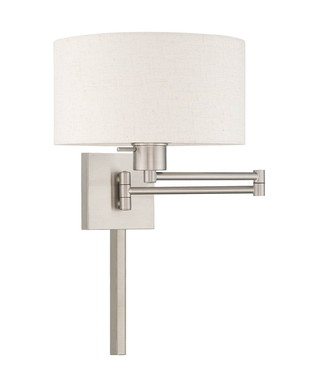 1 Light Brushed Nickel Swing Arm Wall Lamp Livex