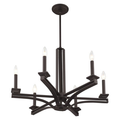 6 Light Bronze Chandelier Livex