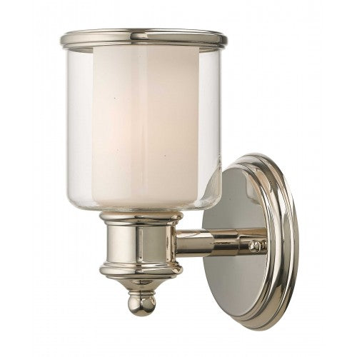 1 Light Polished Nickel Wall Sconce Livex