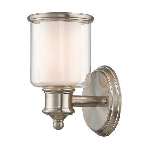 1 Light Brushed Nickel Wall Sconce Livex