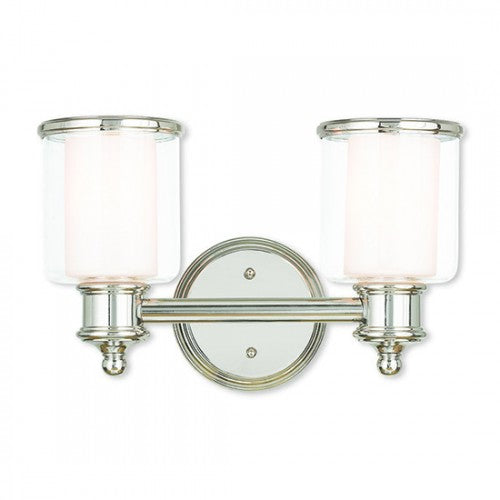 2 Light Polished Nickel Bath Light Livex