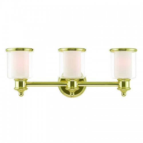 3 Light Polished Brass Bath Vanity Livex