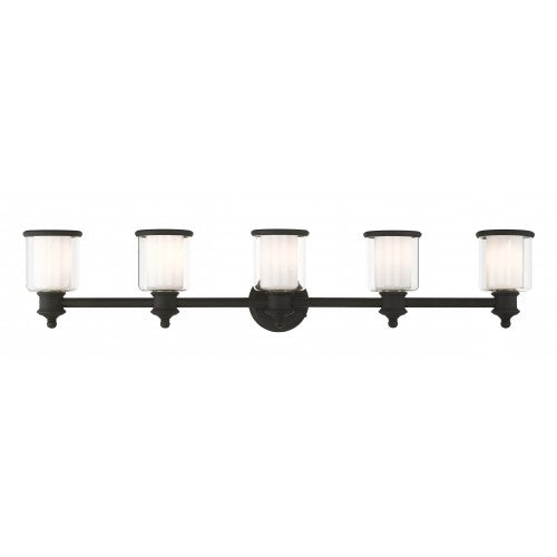 5 Light Black Bath Vanity Livex