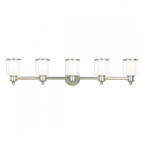 5 Light Polished Nickel Bath Light Livex