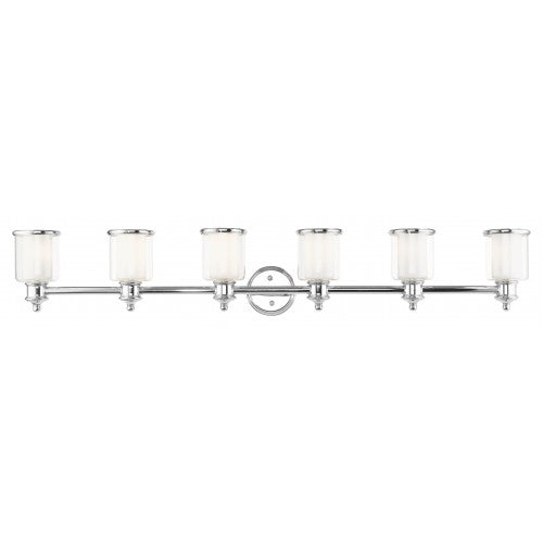 6 Light Polished Nickel Vanity Sconce Livex