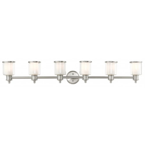 6 Light Brushed Nickel Vanity Sconce Livex