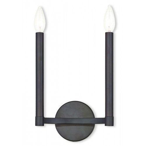 2 Light Bronze Wall Sconce Livex