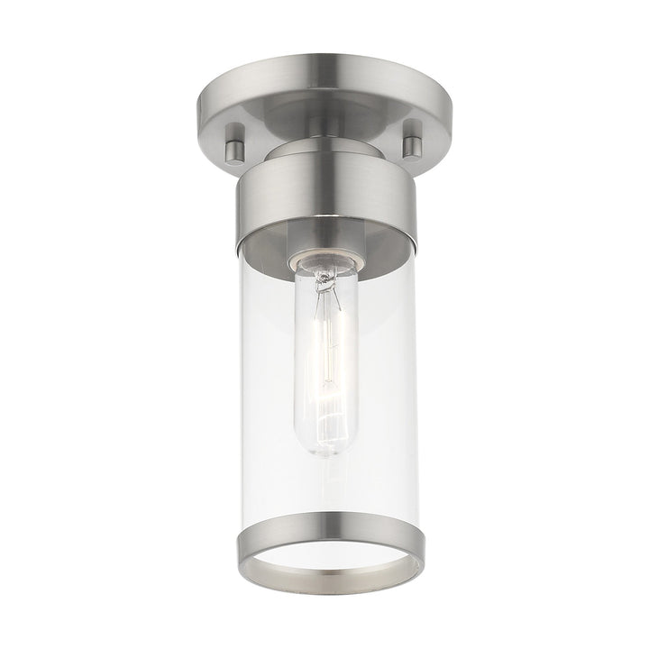 1 Light Brushed Nickel Ceiling Mount Livex