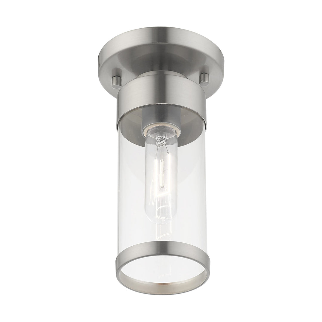 1 Light Brushed Nickel Ceiling Mount Livex