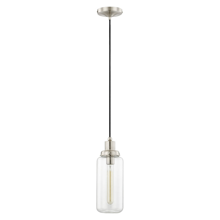 1 Light Brushed Nickel Single Pendant Livex