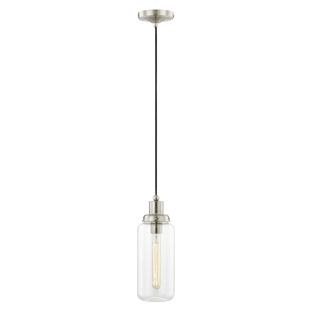 1 Light Brushed Nickel Single Pendant Livex