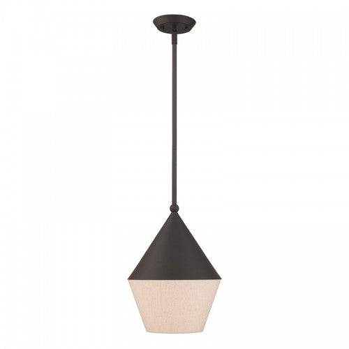 1 Light Bronze Single Pendant Livex