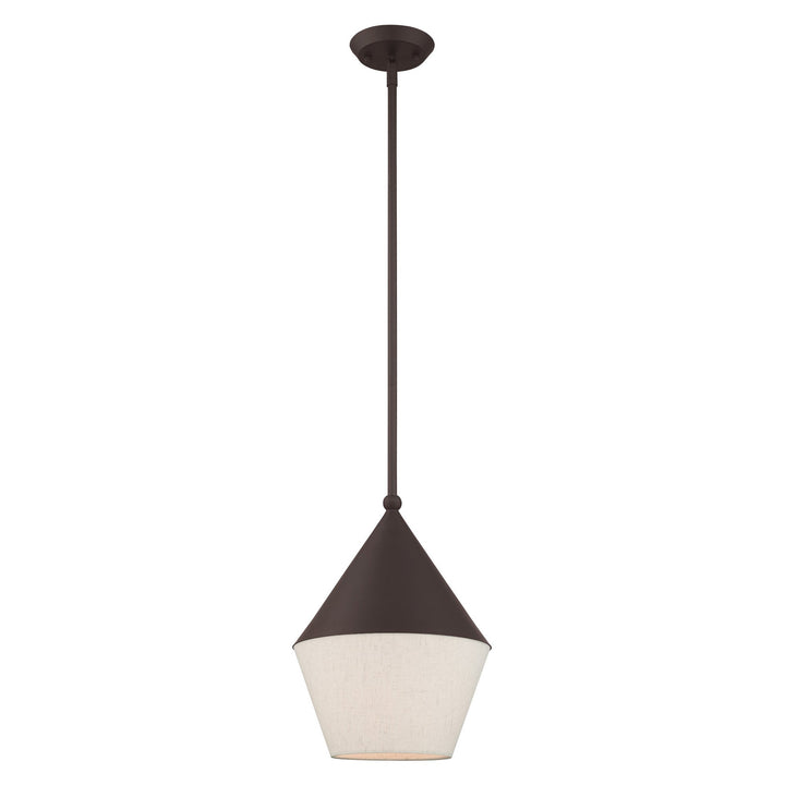 1 Light Bronze Single Pendant Livex