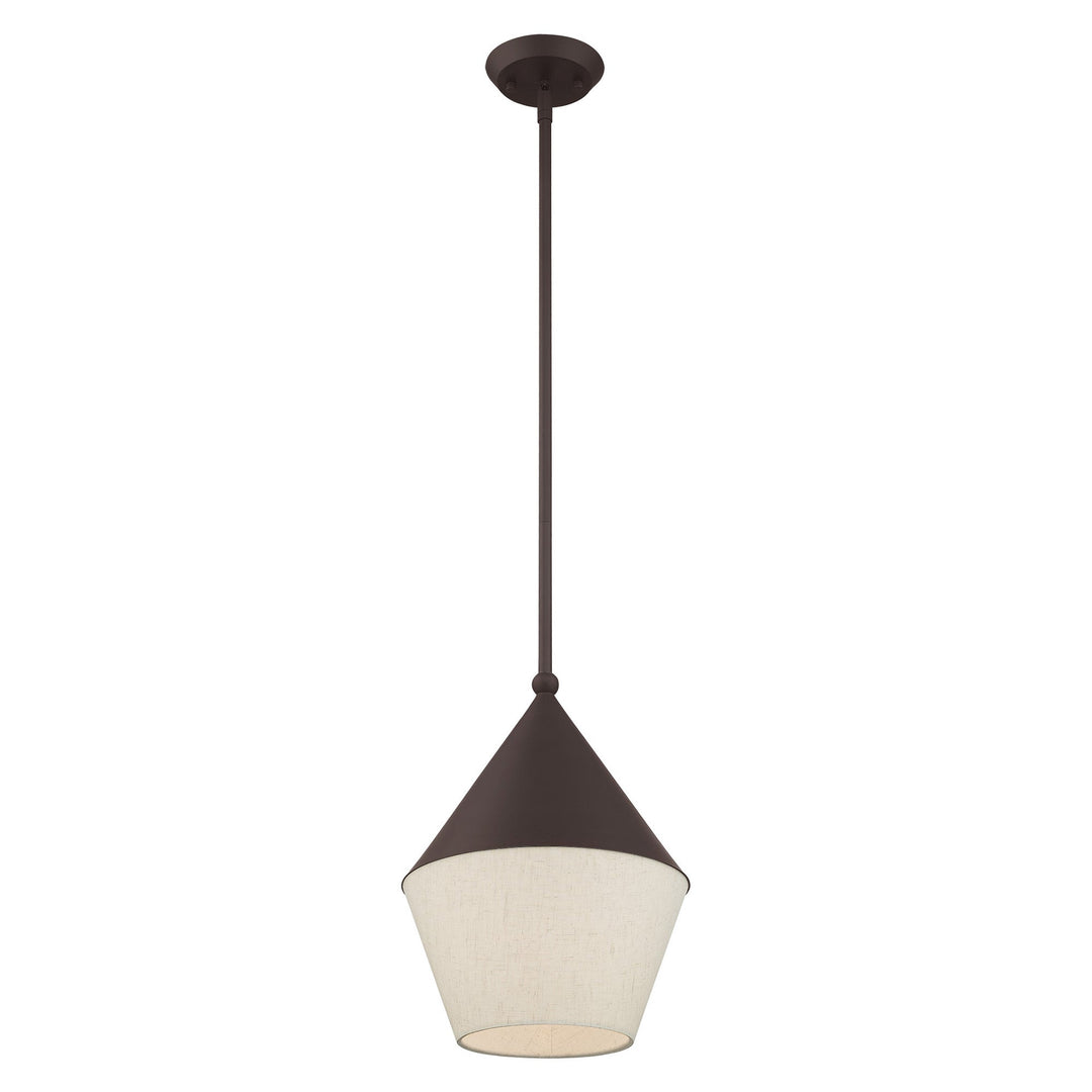 1 Light Bronze Single Pendant Livex