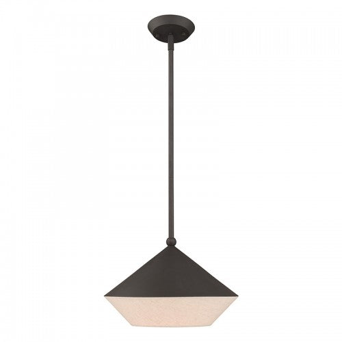 1 Light Bronze Single Pendant Livex