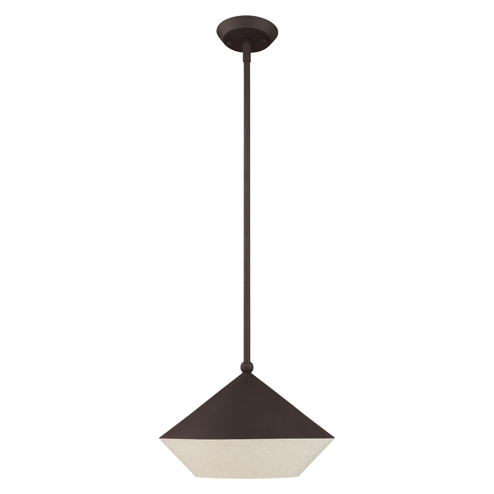 1 Light Bronze Single Pendant Livex