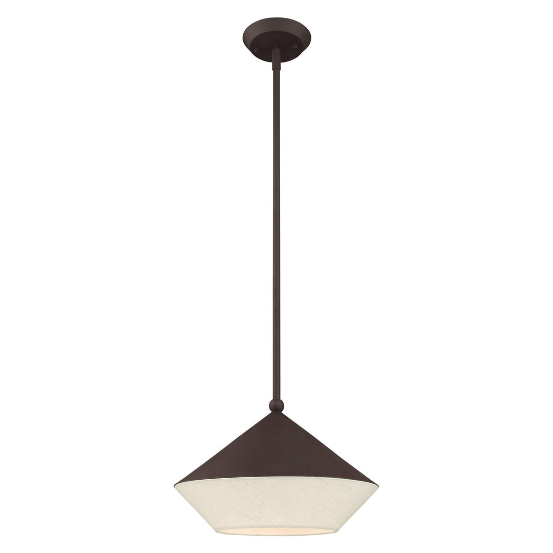 1 Light Bronze Single Pendant Livex