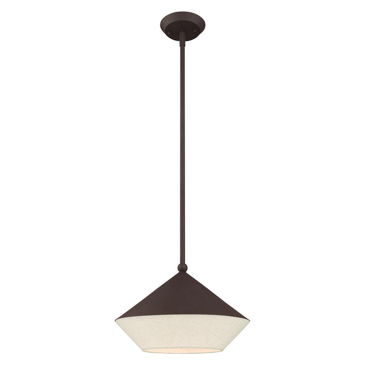 1 Light Bronze Single Pendant Livex