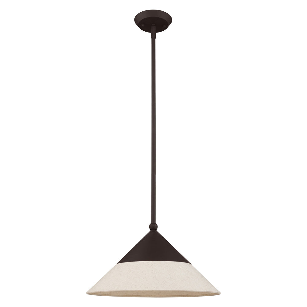 1 Light Bronze Single Pendant Livex