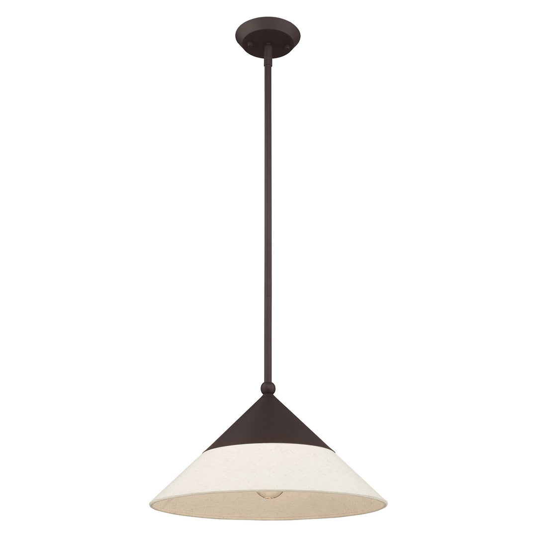 1 Light Bronze Single Pendant Livex