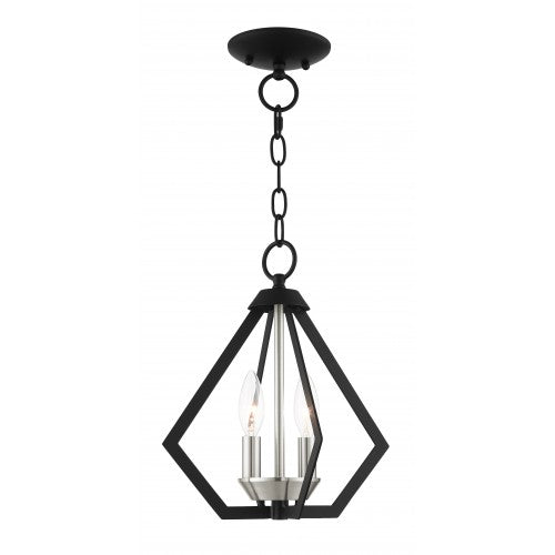 2 Light Black Chandelier Livex