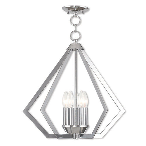 5 Light Polished Chrome Chandelier Livex