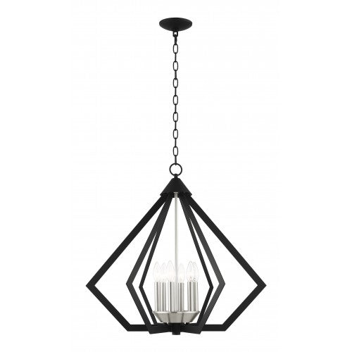 6 Light Black Chandelier Livex