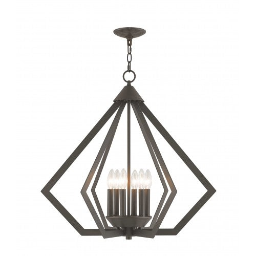 6 Light Bronze Chandelier Livex