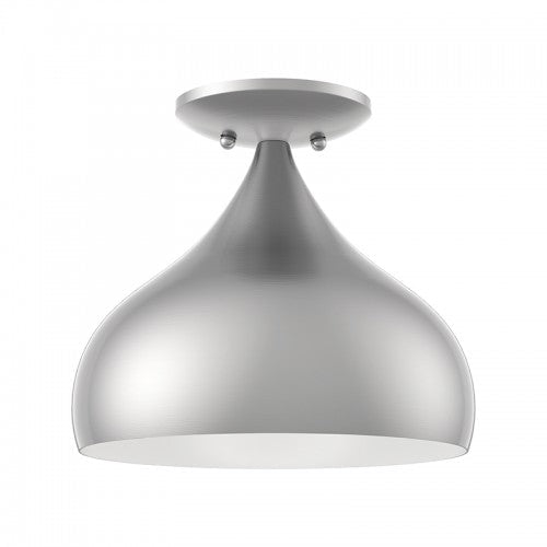 1 Light Brushed Nickel Semi-Flush Mount Livex