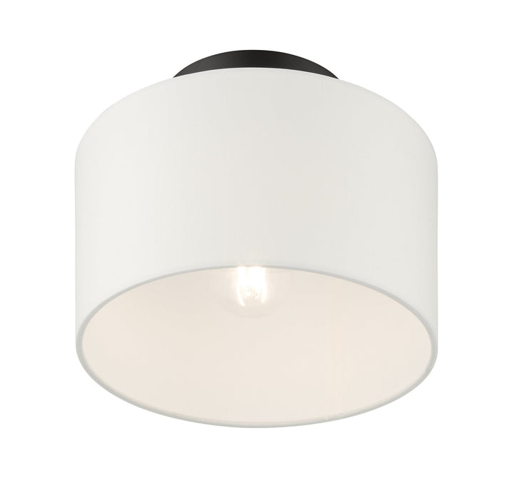 1 Light Black Semi Flush Livex