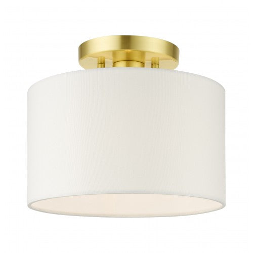 1 Light Satin Brass Semi Flush Livex