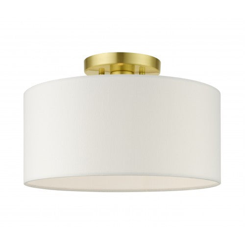 1 Light Satin Brass Semi Flush Livex