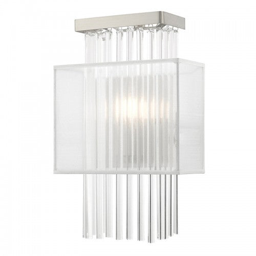 1 Light Brushed Nickel ADA Wall Sconce Livex