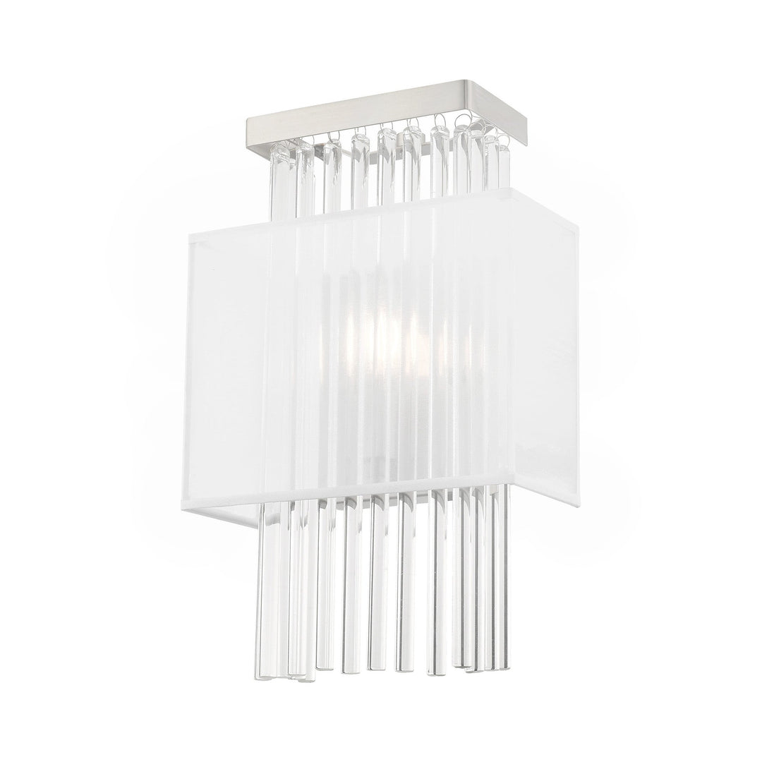 1 Light Brushed Nickel ADA Wall Sconce Livex