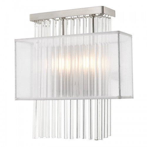 2 Light Brushed Nickel ADA Wall Sconce Livex