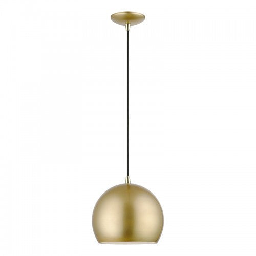 1 Light Soft Gold Pendant Livex