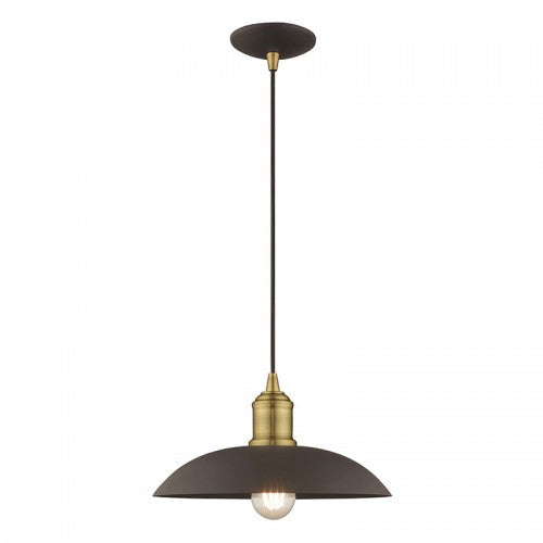 1 Light Bronze Single Pendant Livex