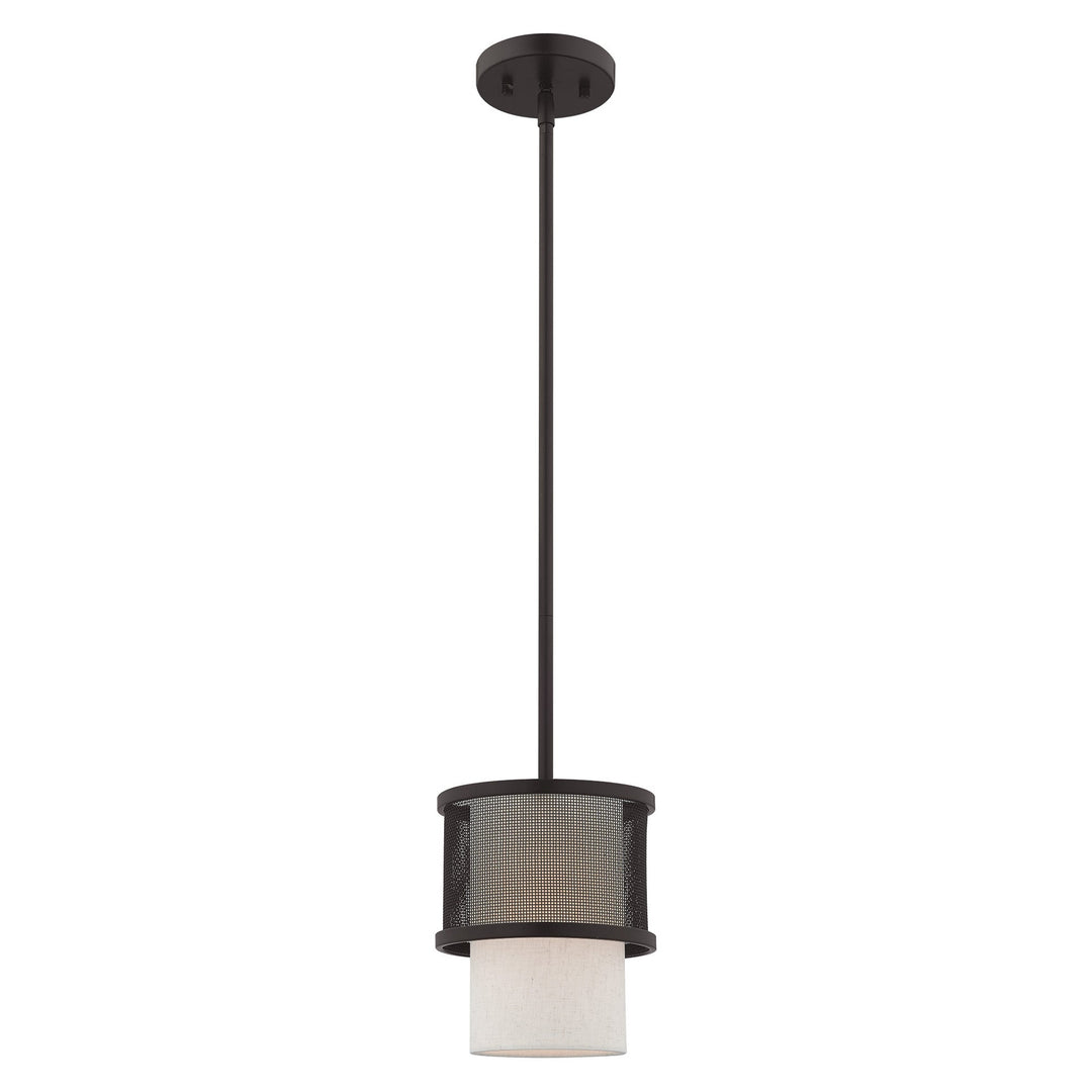 1 Light Bronze Single Pendant Livex