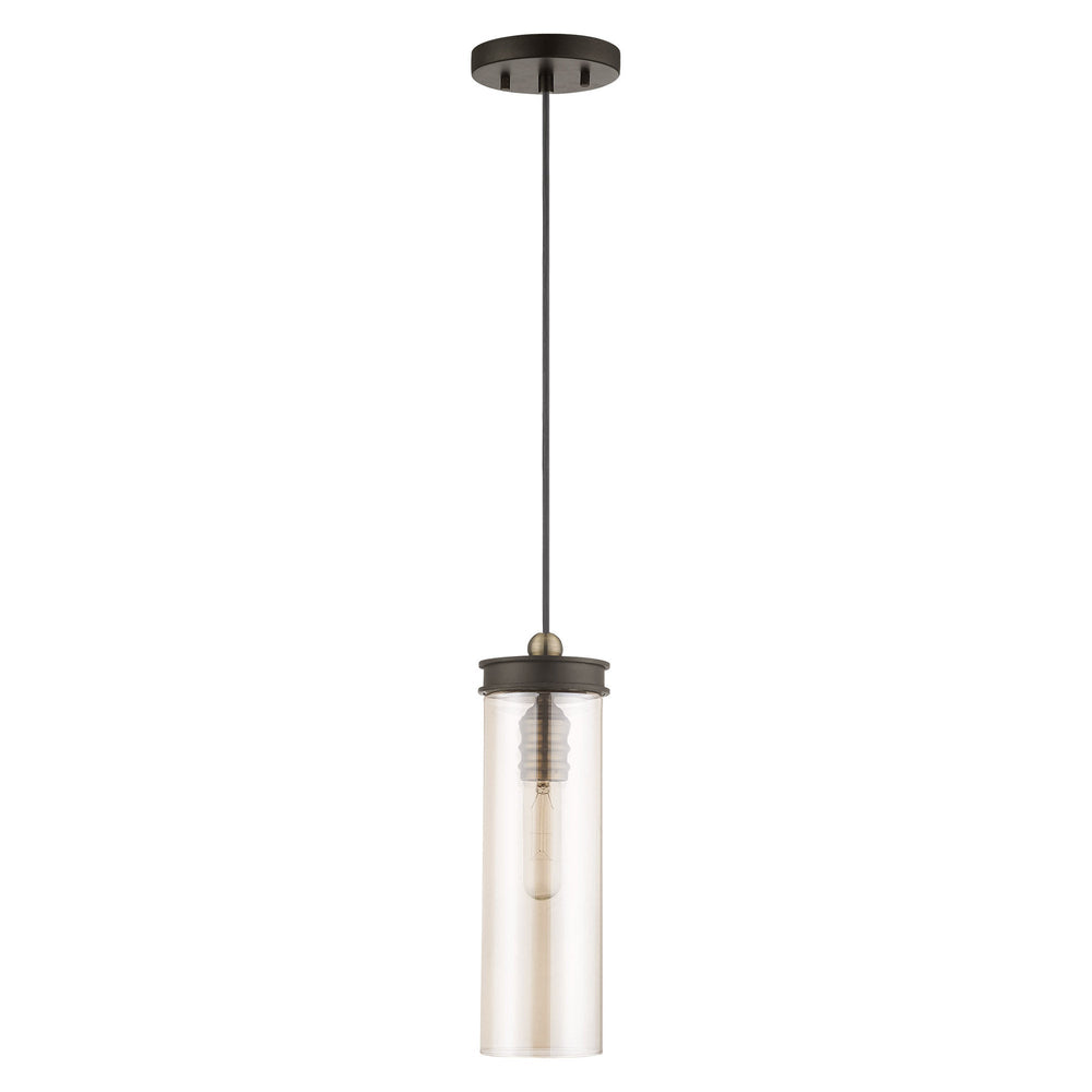 1 Light Bronze Single Pendant Livex