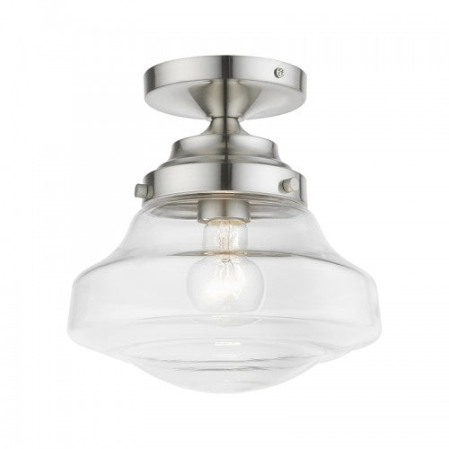 1 Light Brushed Nickel Semi-Flush Livex